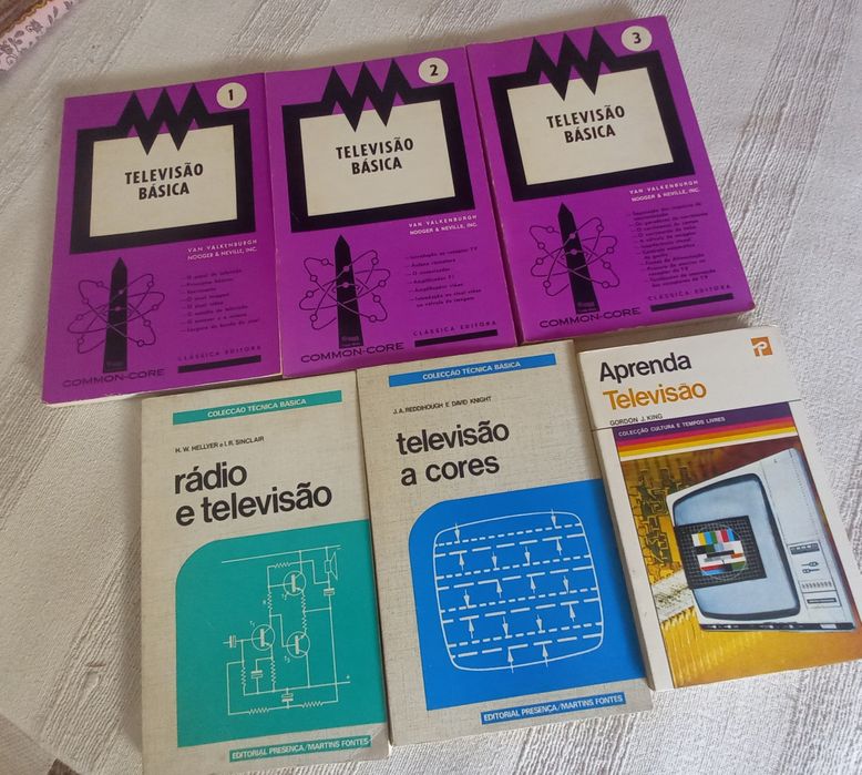 Conjunto de livros sobre arranjo de televisões antigas
 por 25 euros