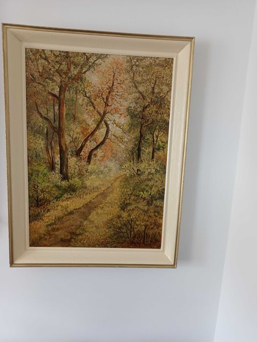 Piękny duży obraz olejny na płótnie
