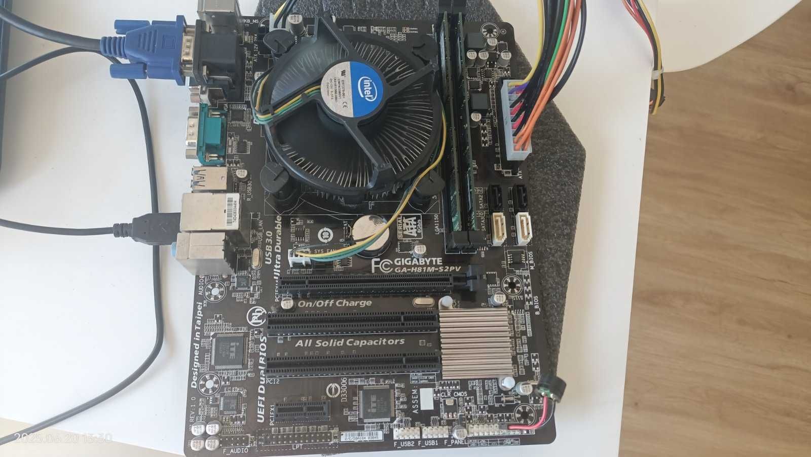 Комплект GIGABYTE GA-B85M-HD3G s1150 + Core i3 4170 BOX + без RAM