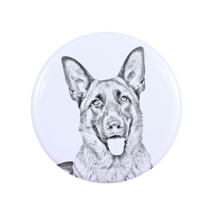 Owczarek niemiecki przypinka z psem duża Art-Dog