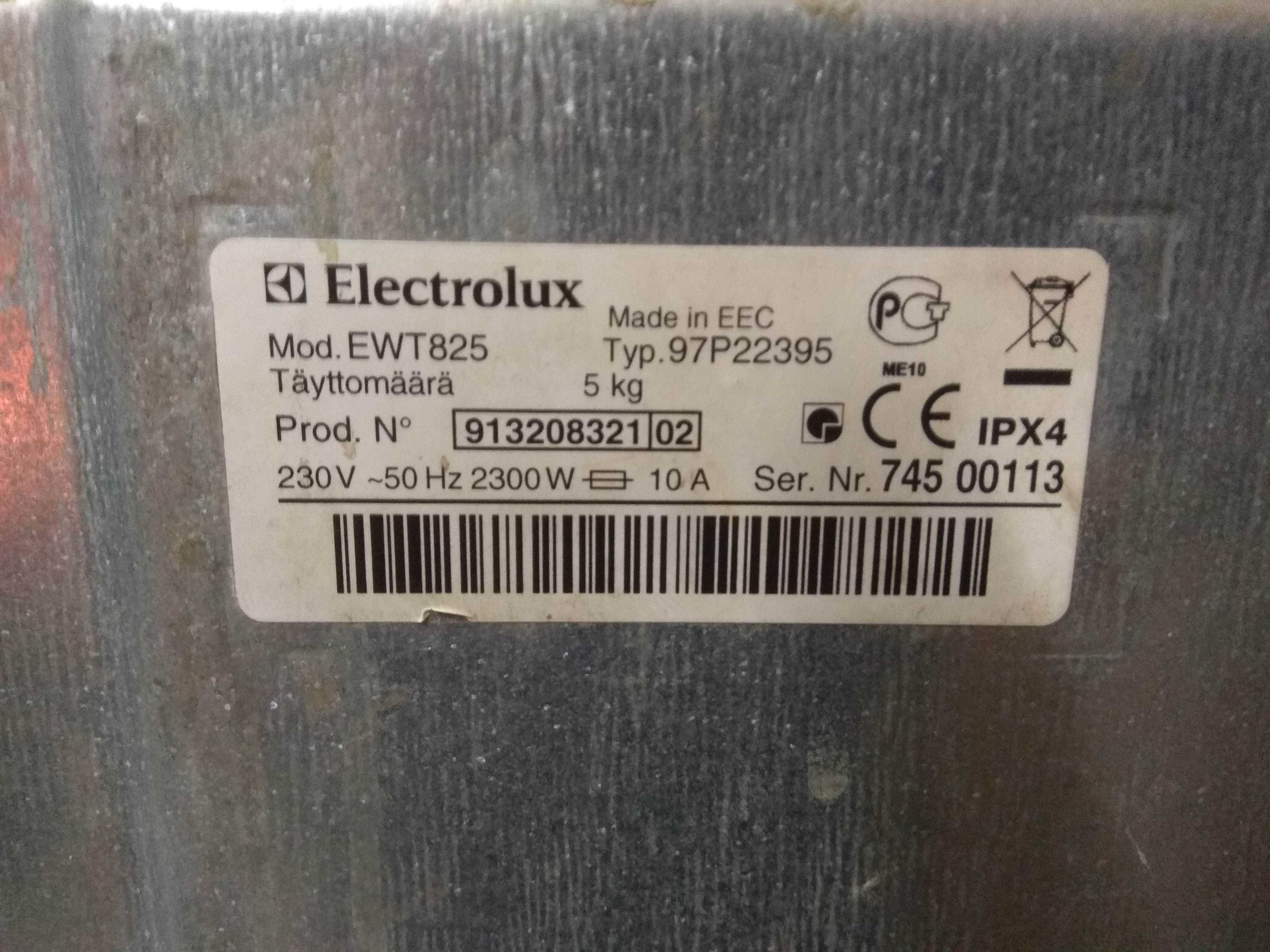 Запчасти Electrolux EWT 825 стиральная машинка