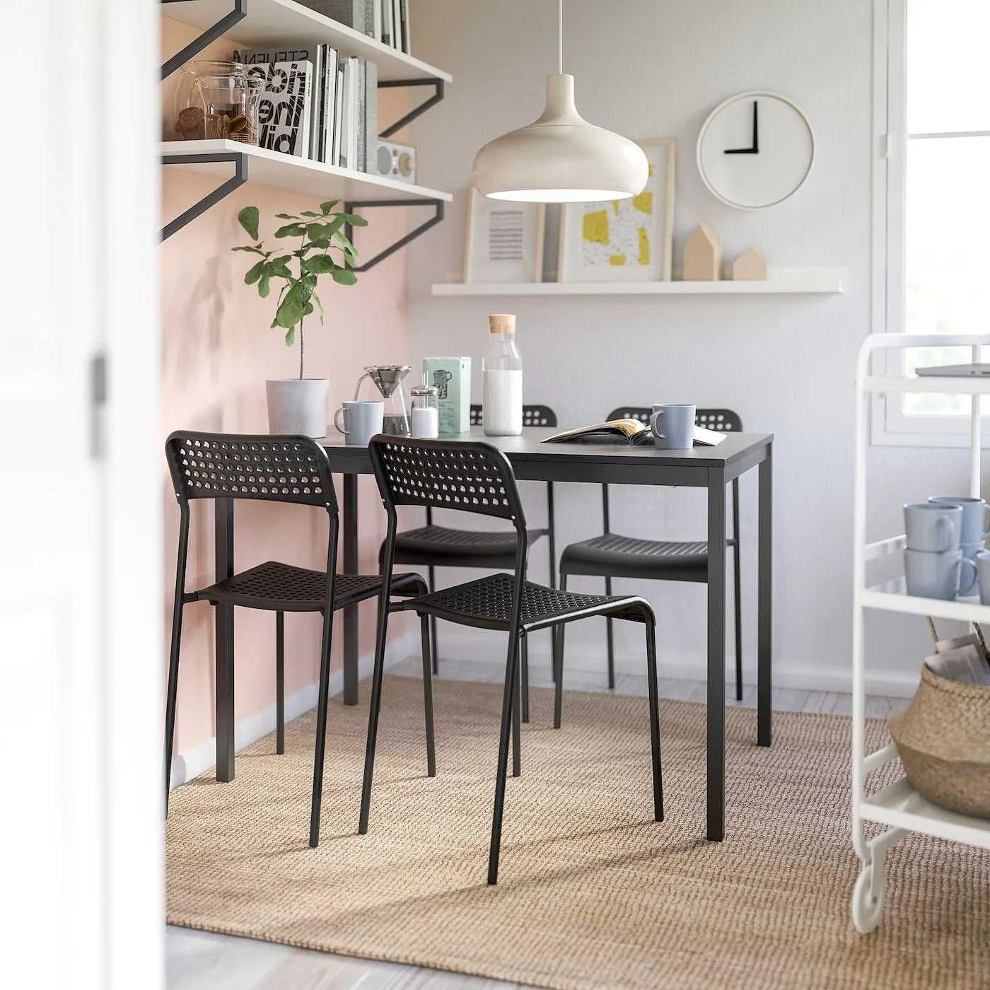 1 x stół IKEA TÄRENDÖ (SANDSBERG) melaminy + 3 x krzesło IKEA ADDE