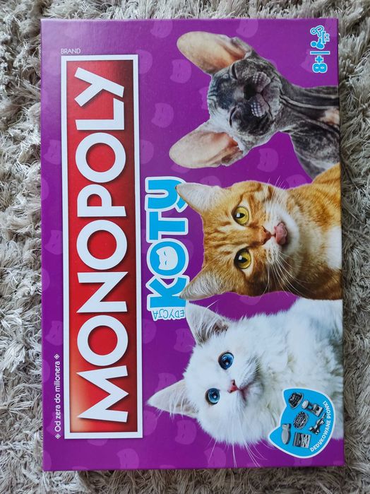 Gra Monopoly monopol seria Koty, nowa tylko otwarta nie używana