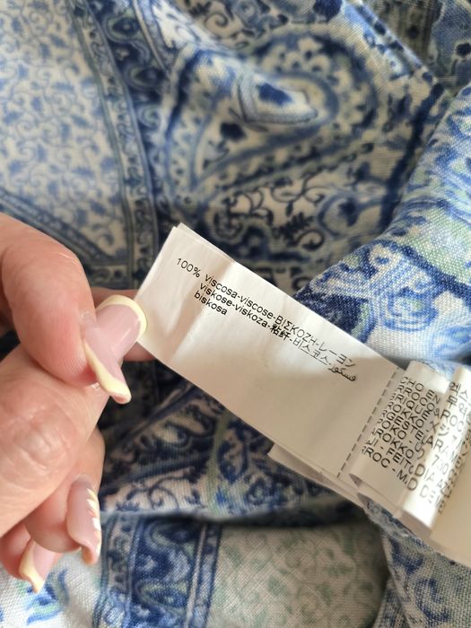 Zara Koszula oversize paisley 100% wiskoza