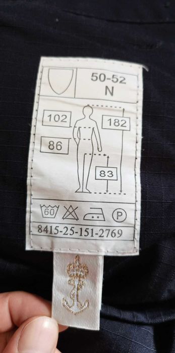 Spodnie Wojskowe Norwegia Marynarka Wojenna r.50/52N pas90 Ripstop