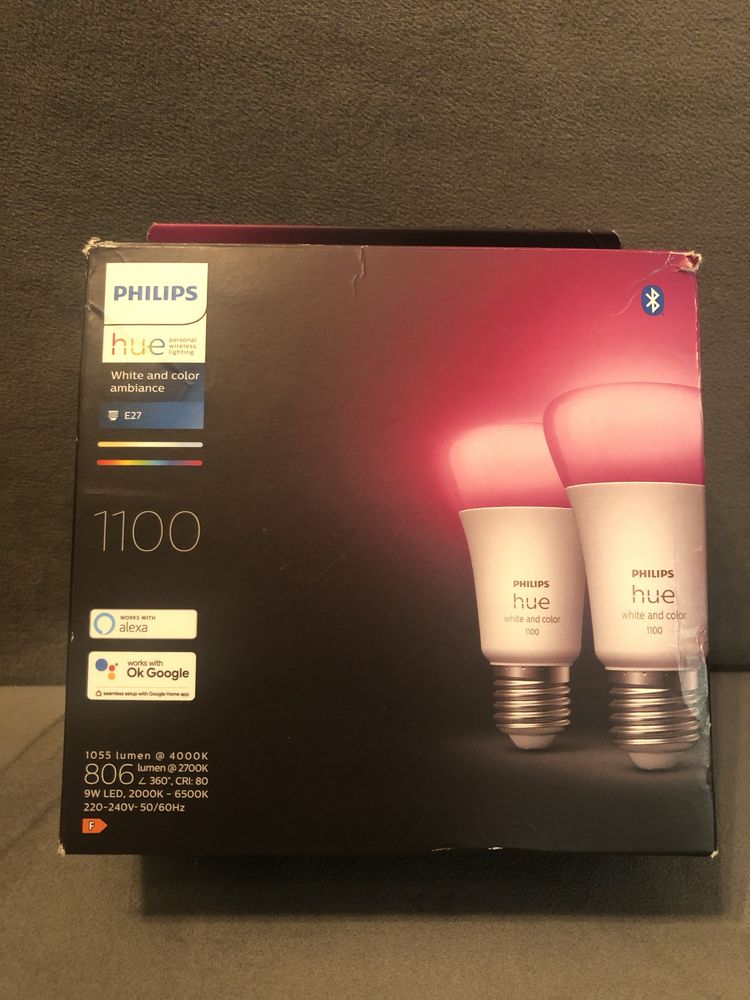 Philips hue White and Color 1100 - zestaw dwóch żarówek e27