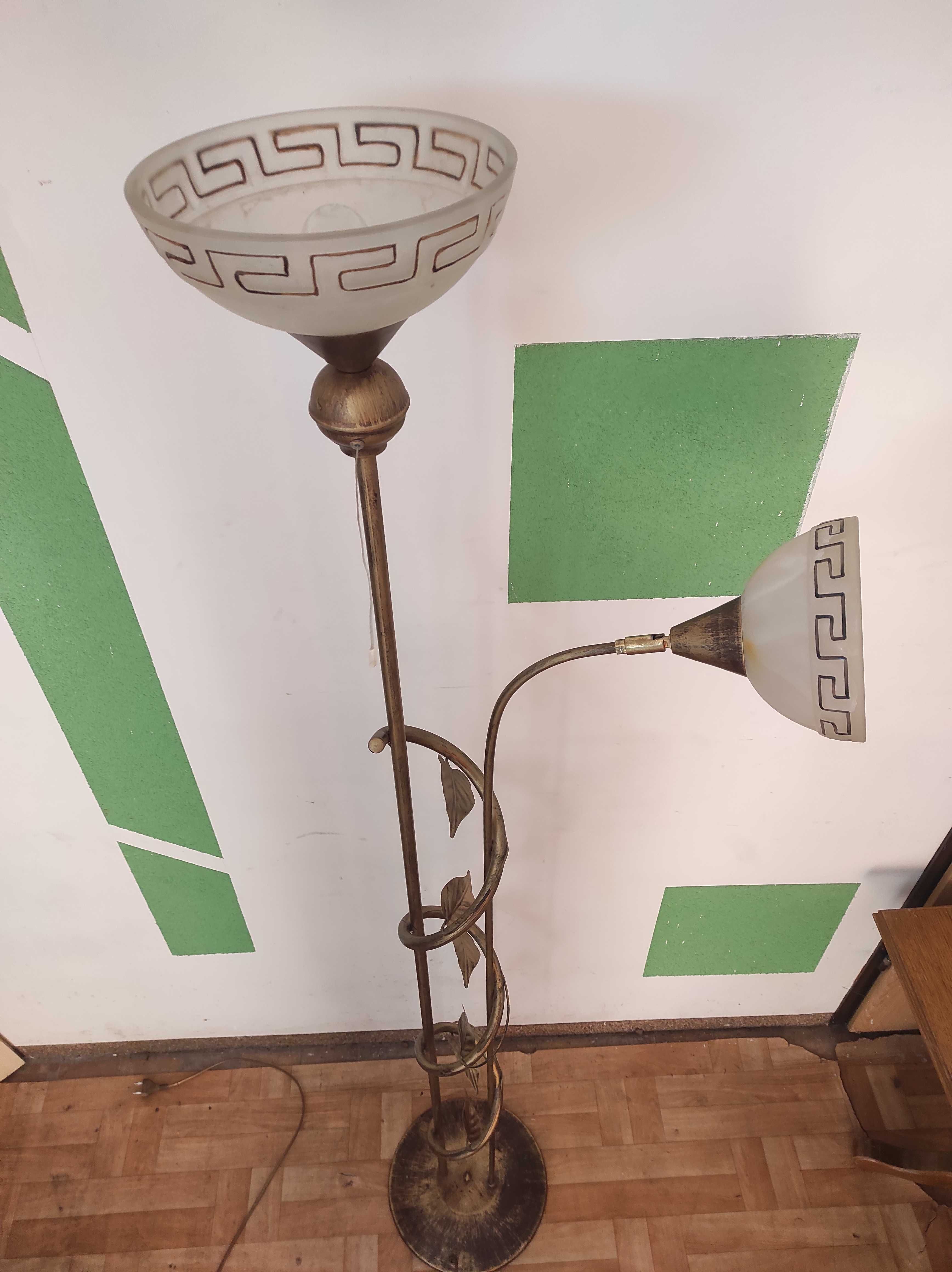 Lampa stojąca salonowa, podłogowa 182 cm. Bluszcz metaloplastyka