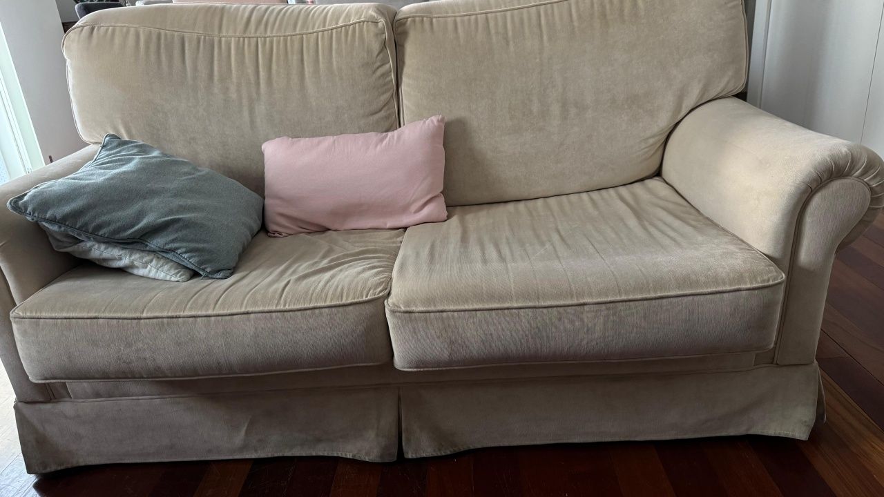 Sofá cama branco 3 pessoas