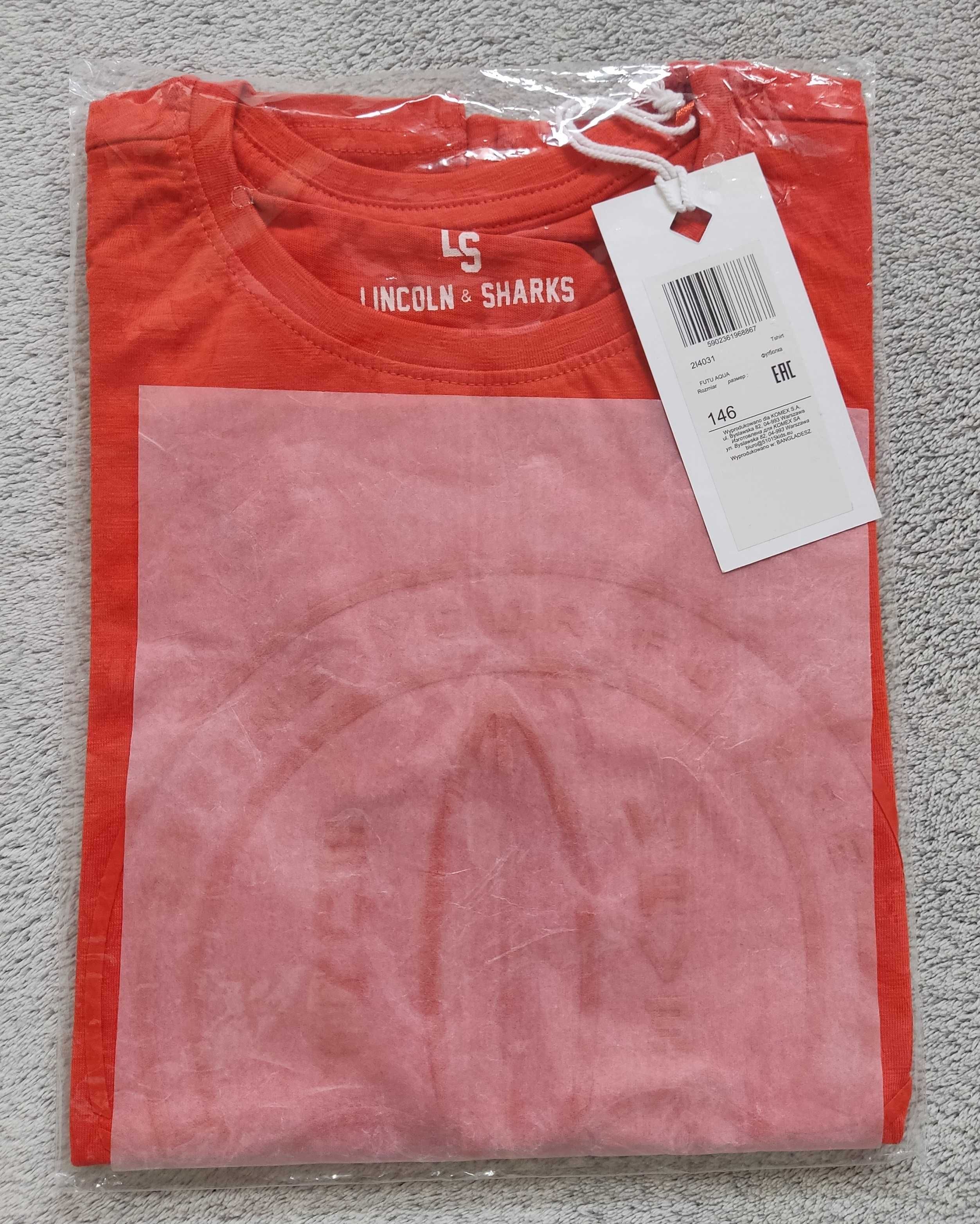 T-shirt r.146 pomarańczowy koszulka lato NOWY