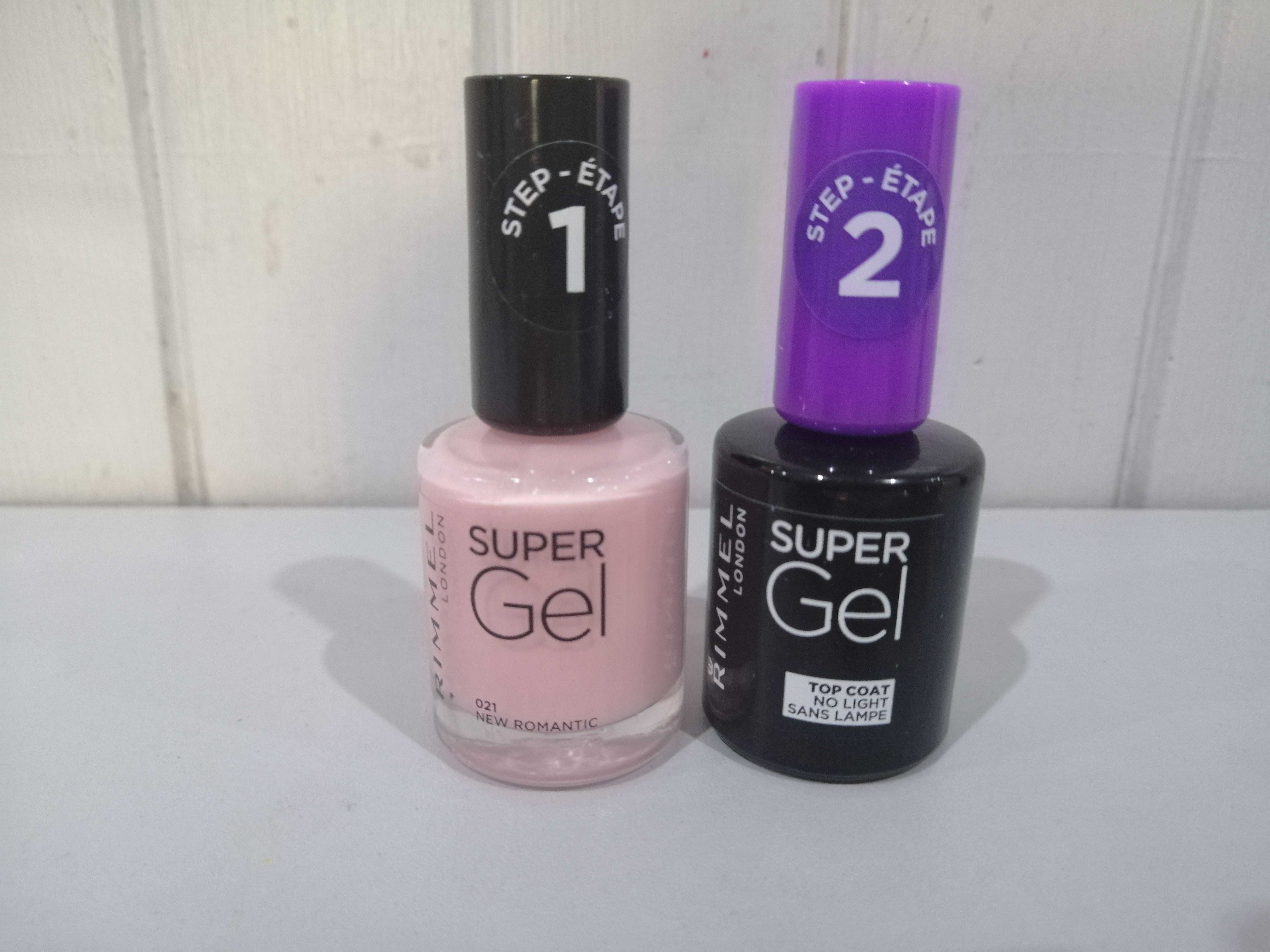 RIMMEL Super Gel lakier do paznokci 021 New Romantic  + top coal