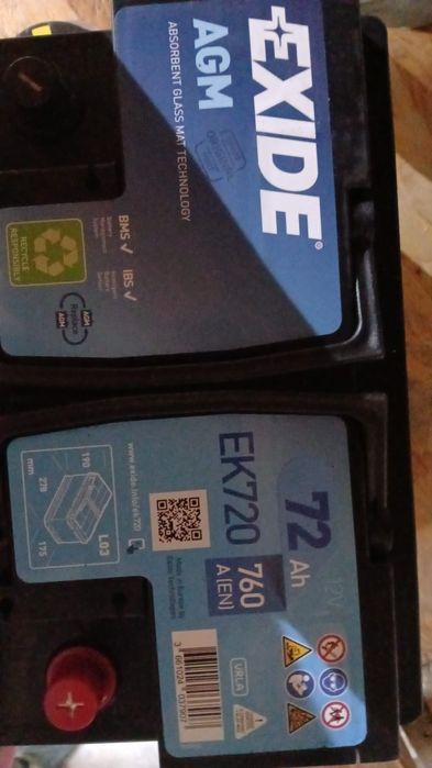 Nowy Akumulator  Exide AGM EK720