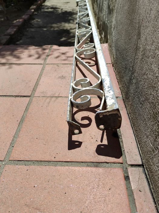 Corrimão de ferro forjado de canto