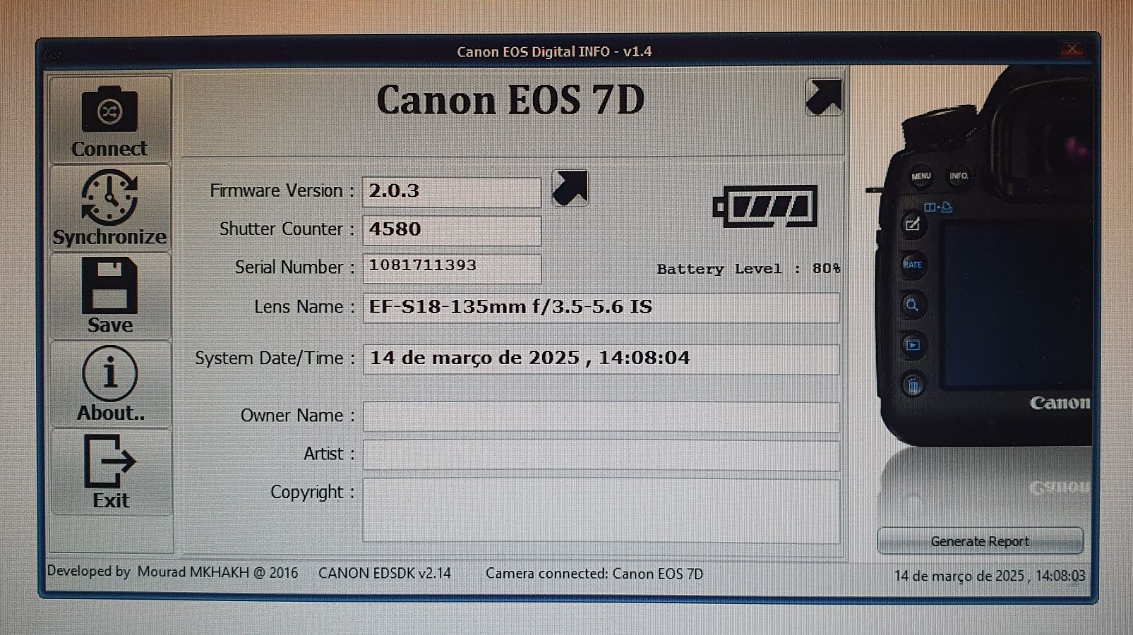 Canon EOS 7D Ver2 + extras com apenas 4580 disparos