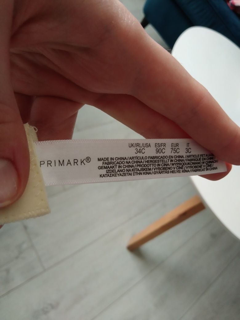 Żółty biustonosz stanik koronkowy Primark 75C