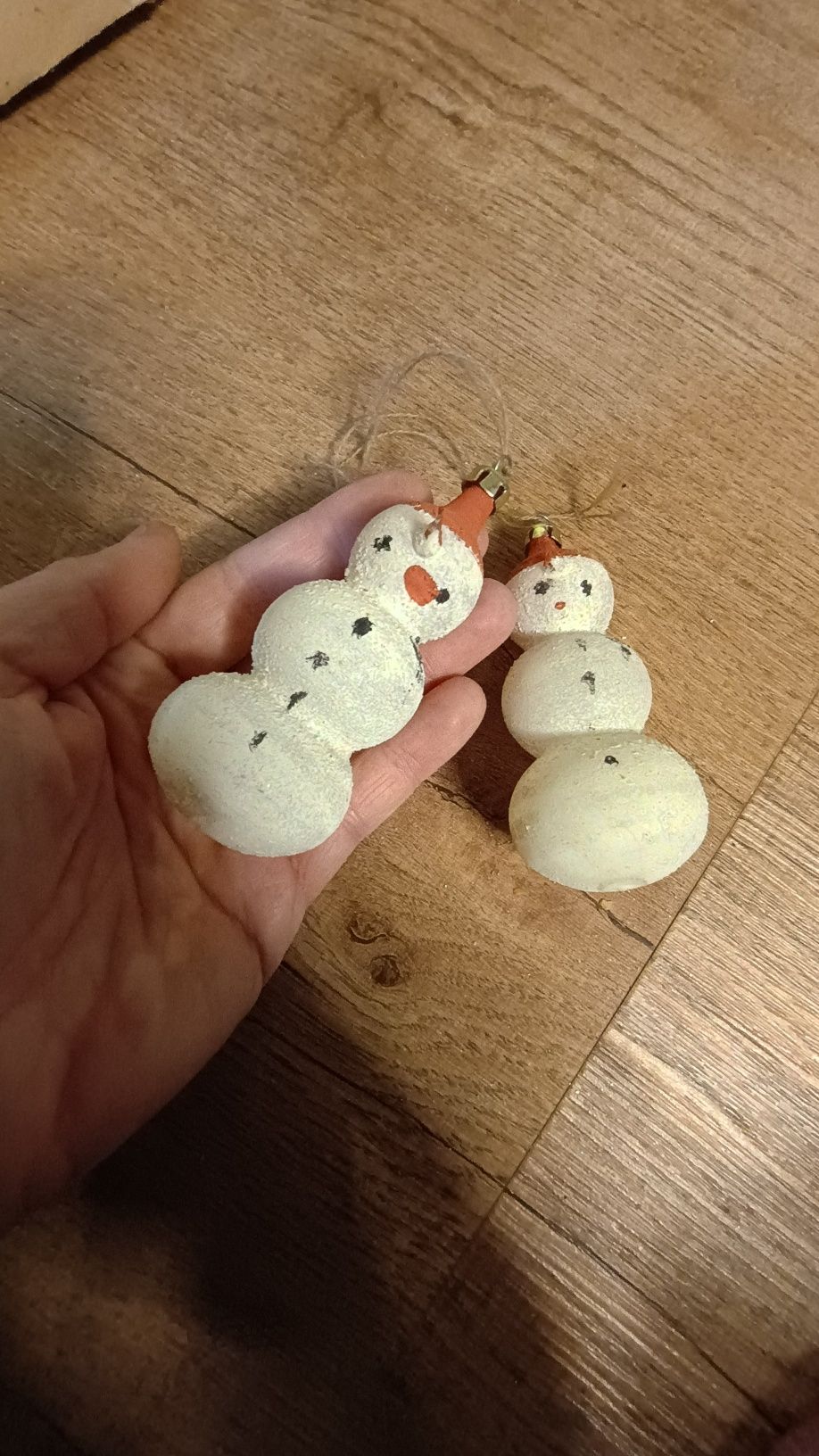 Bombki stare bałwanki 2sztuki