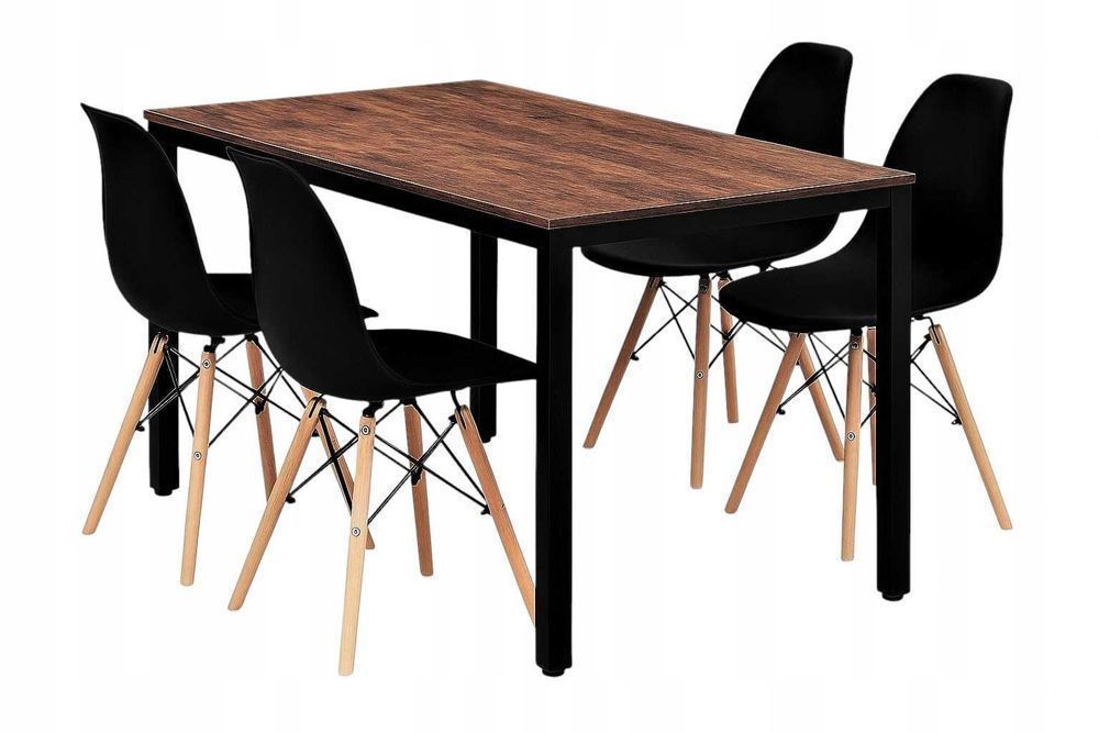 NOWY Stół z Krzesłami Drewniany do Kuchni Salonu Jadalni Stolik Loft