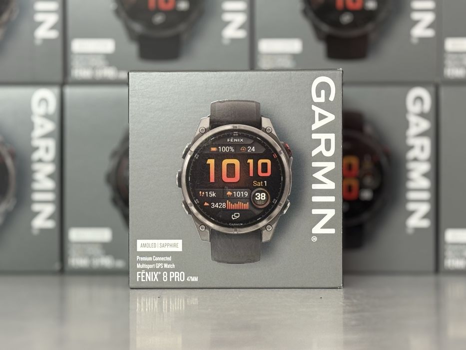 Годинник Garmin Fenix 8 Pro 47 mm AMOLED Sapphire Titanium w. Graf bd