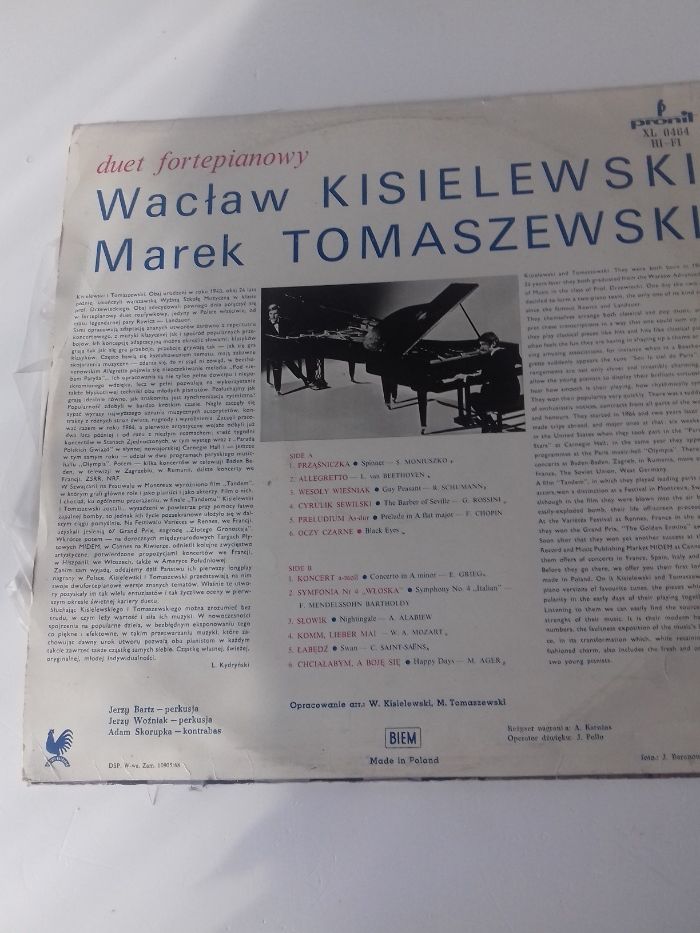 winyl Duet fortepianowy Kisielewski/Tomaszewski near mint