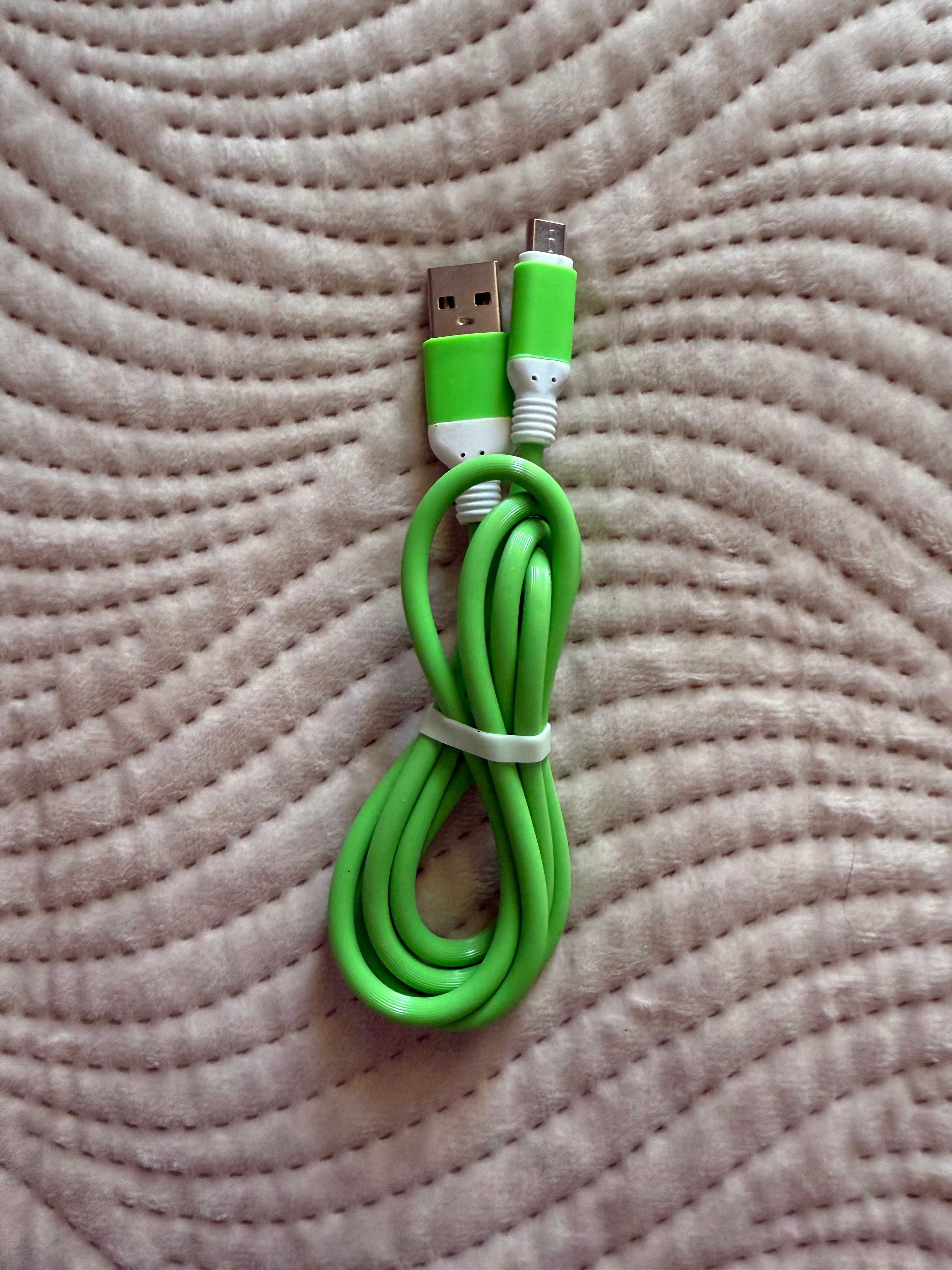 Kabel usb do micro usb zielony
