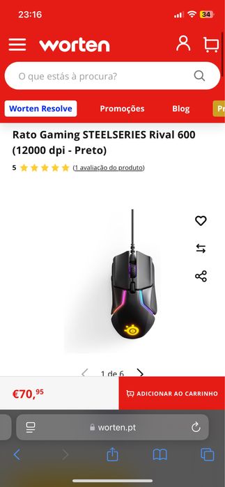 SteelSeries Rato Rival 600
