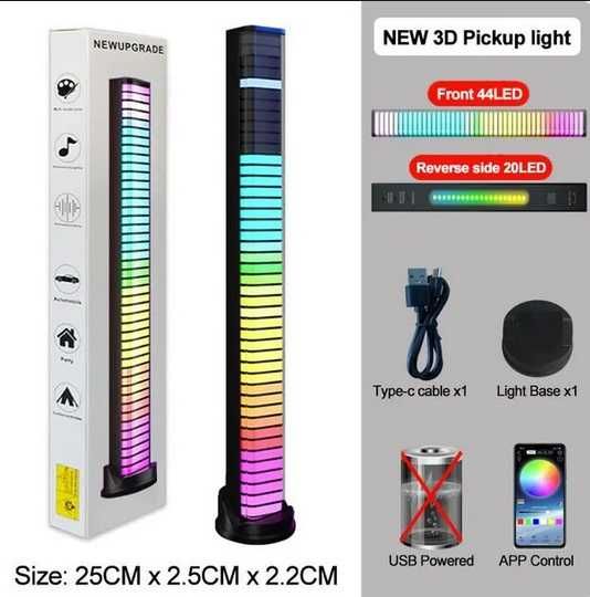Inteligentne światła RGB LED 3D USB TYP C aplikacja deko do domu auta