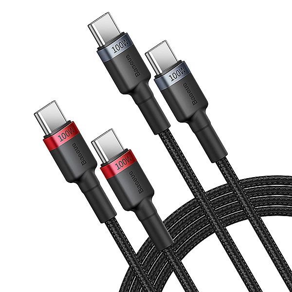 Kabel Baseus Cafule Usb-c / Usb-c 100w 1 m - czerwono-czarny i czarno-