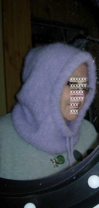 liliowy kaptur fluffy balaclava z alpaki