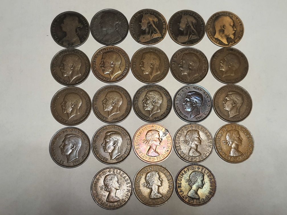 Продам монеты Великобритании 1 пенни 1882-1967.
