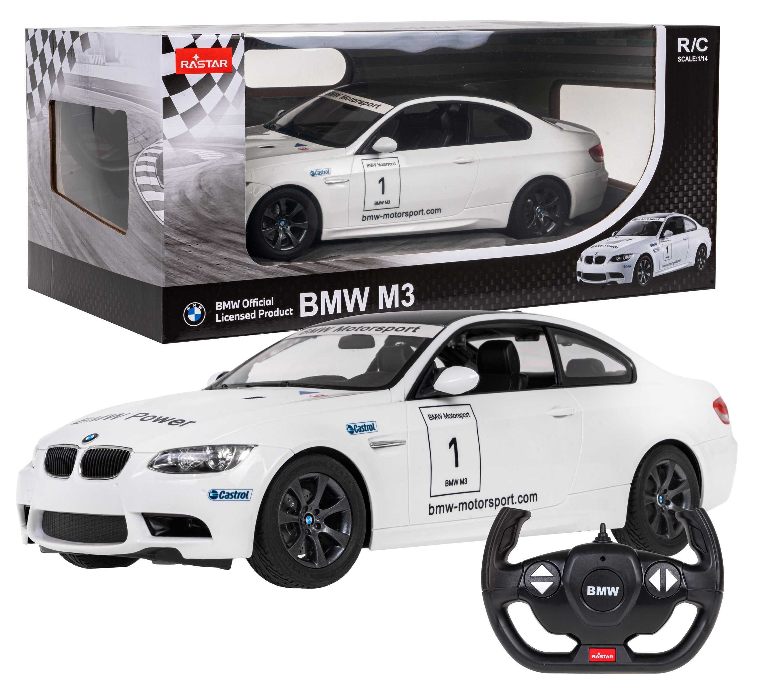 BMW M3 RASTAR 1:14 RC + Pilot 2,4 GHz KOLORY ZRC.48000