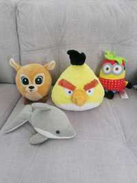 Conjunto 4  Peluches - Minions, angry birds