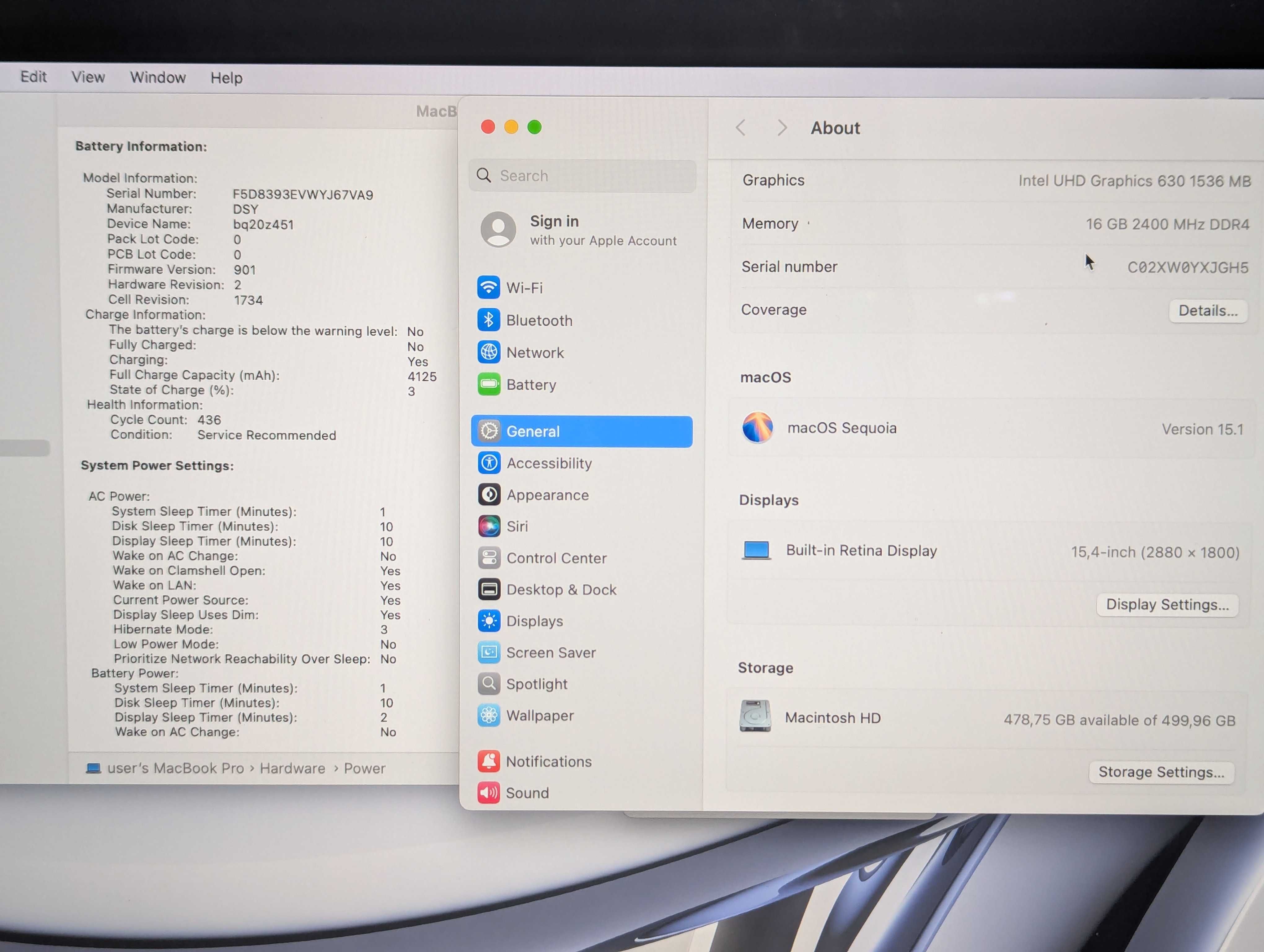 Macbook pro 15 2018 i9 2.9ghz 16/512gb pro 560x 4gb