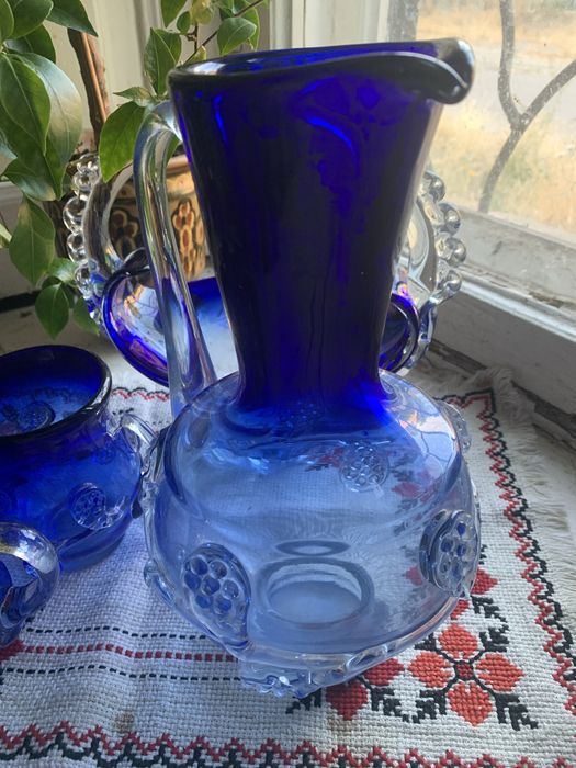 Гутне скло, фруктовниця,