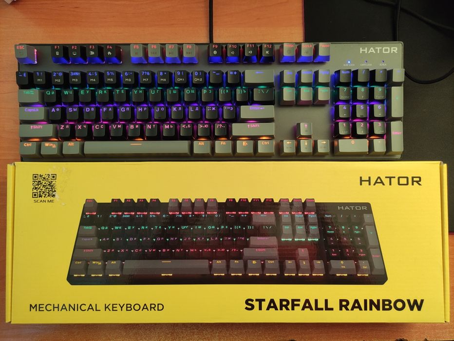 Механическая клавиатура HATOR STARFALL RAINBOW HTK-609-BBG
