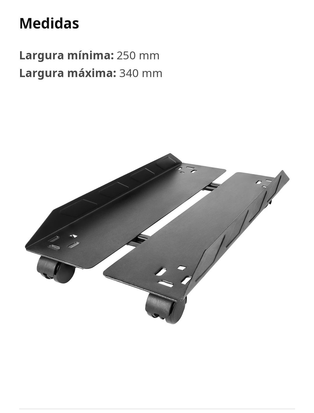 Suporte p/cpu c/rodízios, cinz escuro Ikea