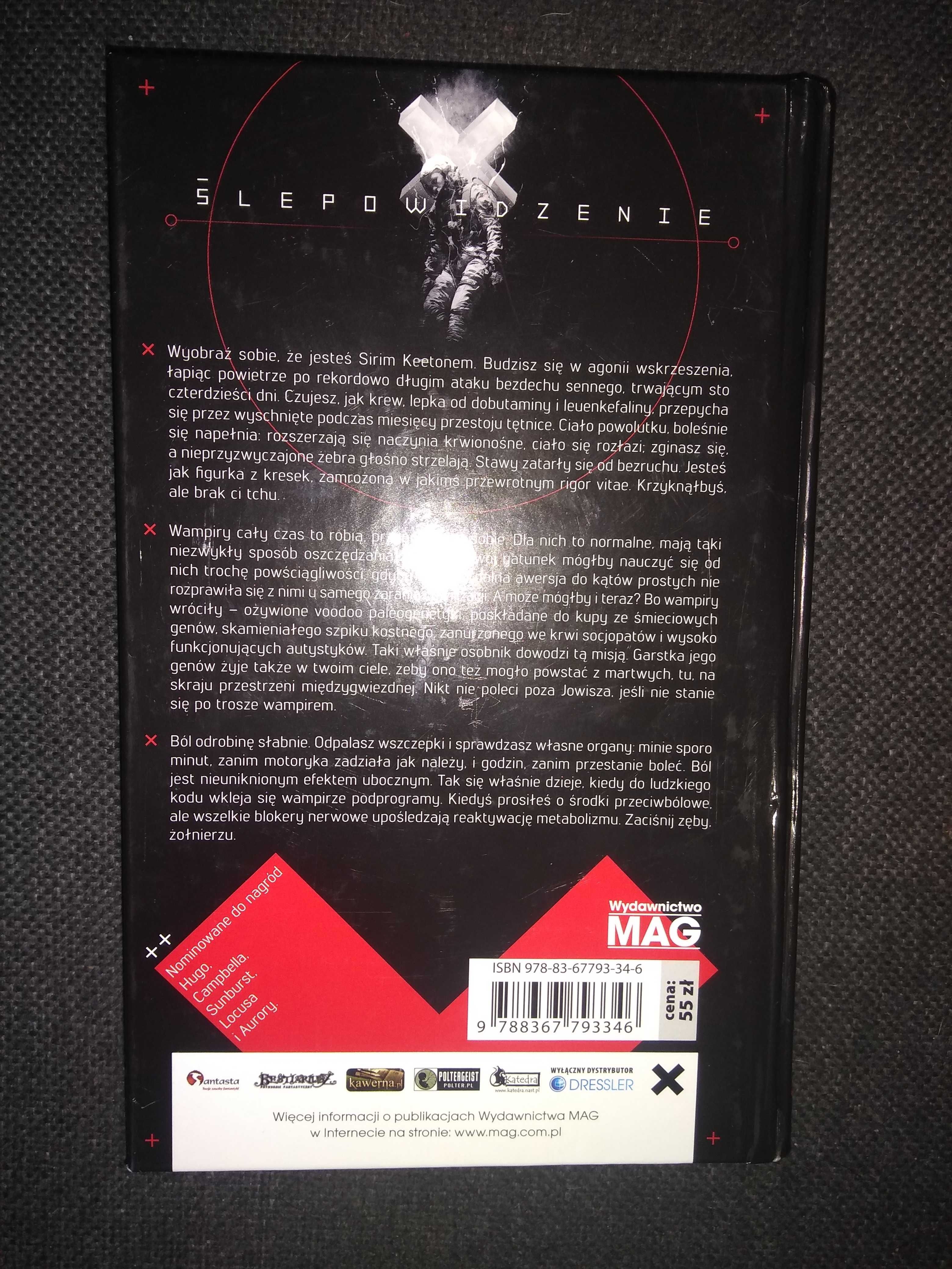 Dobra książka - Ślepowidzenie Peter Watts (jak nowa) (P22)