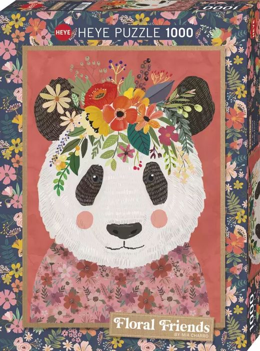 Puzzle 1000 Elementów. Floral Friends. Panda, Mia Charro  Nowa