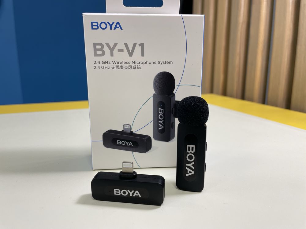 Продам беспроводной микрофон Boya V1 lightning (петличка)