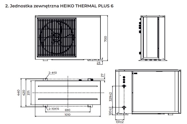 Pompa ciepla 250l cwu hydrobox monoblok heiko thermal plus 6kw