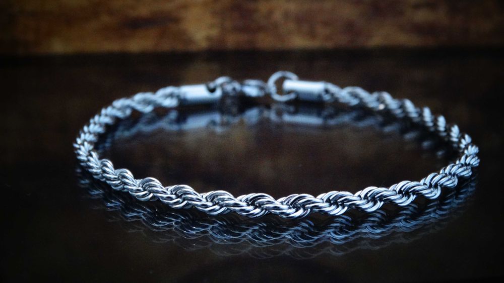 Pulseira masculina aço cirúrgico homem
