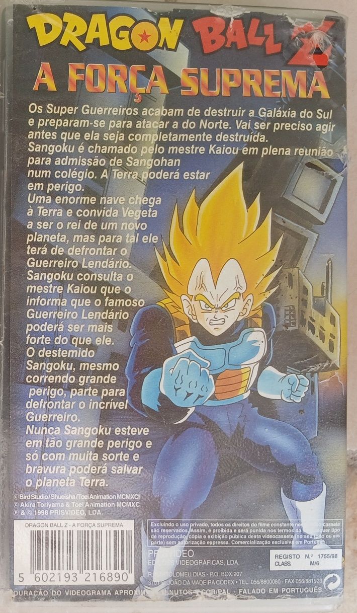 VHS Dragon Ball Z A Força Suprema