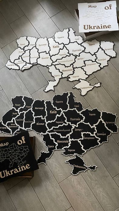 Дерев'яна карта України. Мапа України
