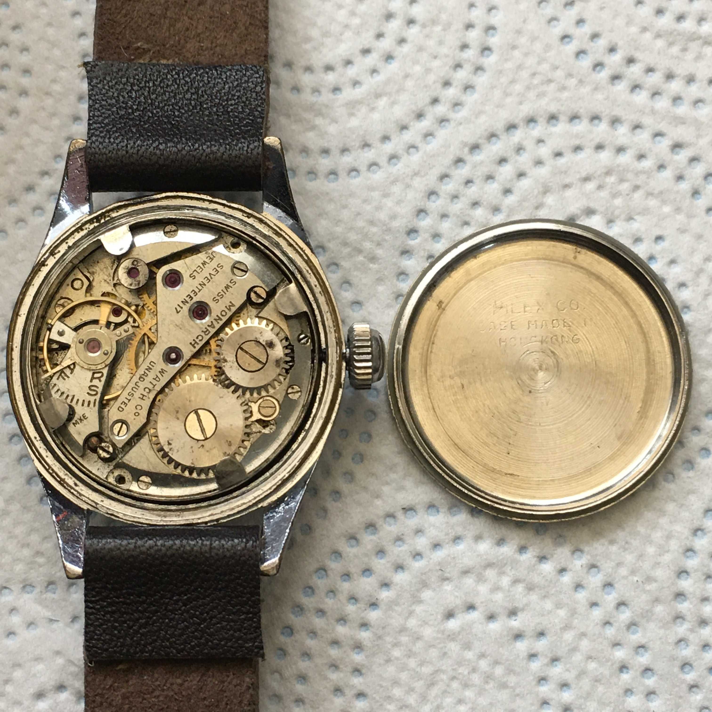 Męski zegarek vintage MONARCH De Luxe 17j sprawny bez serwisu