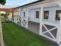 Taras , zadaszenie tarasu , pergola ogrodowa . 8.80x3.80m