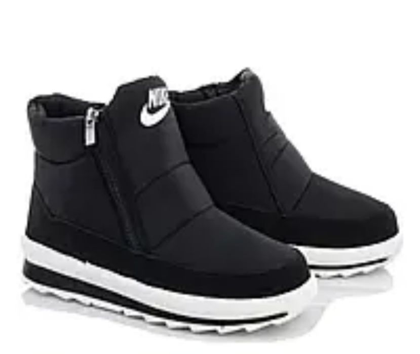 Зимові жіночі дутики, напівчоботи в спортивному стилі Nike