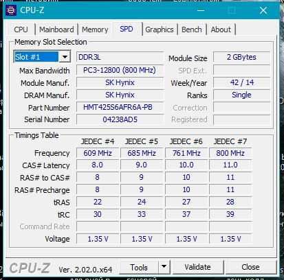 Оперативна память для ноутбука SK Hynix 2 Gb  DDR3  1.35V