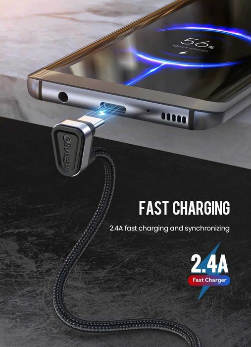 Kabel, przewód USB typu C 2m, szybkie ładowanie.