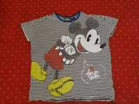 Koszulka w paski z motywem Myszki Miki Desigual r. XL