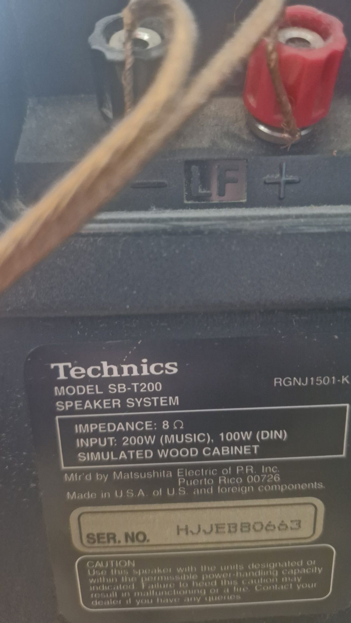 Technics wieża 3 segmenty + oryginalne kolumny