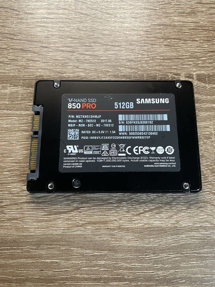 Samsung 850 pro 512 gb гигабайт ssd диск 99% жизни для пк и ноутбуков
