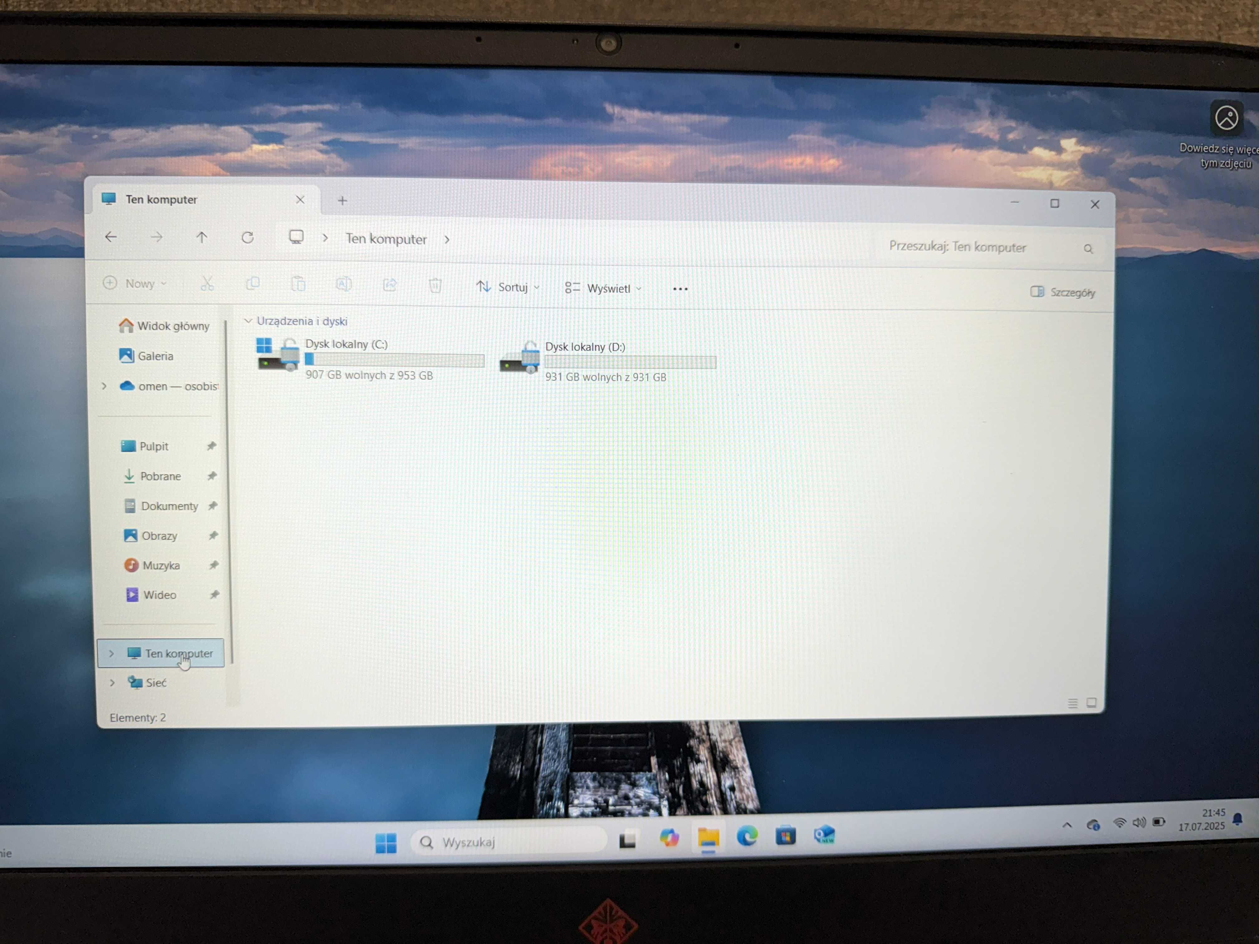 HP OMEN 15 i7 32GB RAM 2x1TB SSD